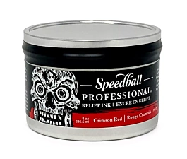 Speedball Professional Relief Ink Crimson Red 236ml