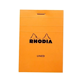 Bloc Notas Grapado Naranja Líneas Rhodia N.11 A7