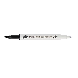 T101 Black Brush Sign Pen Twin Pentel Marker