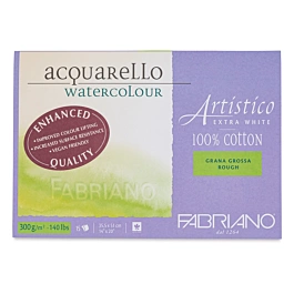 Bloc acuarela Artistico extra white grano grueso Fabriano 35,5x51cm 300g/m²