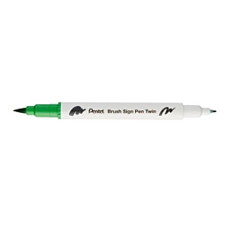 T111 Light Green Brush Sign Pen Twin Pentel Marker Pen
