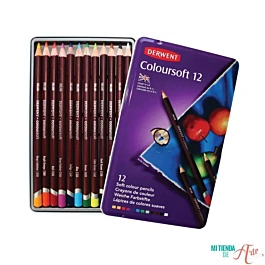 Caja metálica 12 lápices Coloursoft Derwent