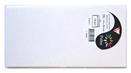 Set 5 enveloppes blanc irisé 110x220mm Clairefontaine
