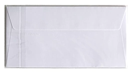 Set 5 enveloppes blanches 110x220mm Clairefontaine