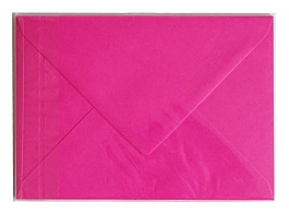Set de 5 sobres rosa intenso Clairefontaine 162x229mm