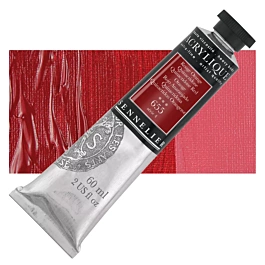 Extra fine acrylic tube 655 Orange red Quinacridone S4 Sennelier 60ml