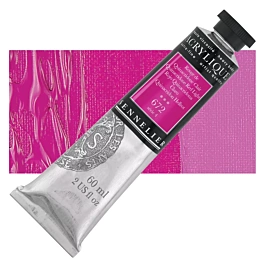 Extra fine acrylic tube 672 Light quinacridone red S4 Sennelier 60ml
