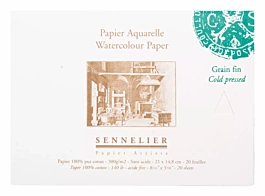 Sennelier fine-grain watercolour pad 300g/m² 36x26cm 20 sheets