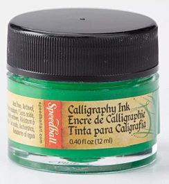Tusz akrylowy pigmentowany Speedball w kolorze szmaragdowo-zielonym 12ml