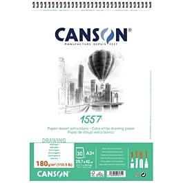 Bloco Desenho com Espiral 1557 Canson A3+ 180g/m²