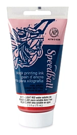 Speedball Water-Soluble Block Printing Ink Light Red 75ml