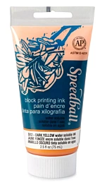 Speedball Water-Soluble Block Printing Ink Dark Yellow 75ml