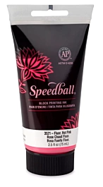 Speedball Water-Soluble Block Printing Ink Hot Pink Fluor 75ml