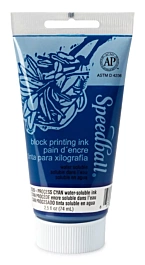 Speedball Water-Soluble Block Printing Ink Cyan 75ml