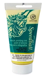 Speedball Water-Soluble Block Printing Ink Process Yellow 75ml