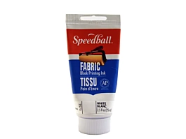 Speedball Fabric Block Printing Inks Stoff Tinte White 75ml