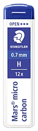Zestaw 12 węgli 12 H Mars Micro Carbon Staedtler 0,7 mm