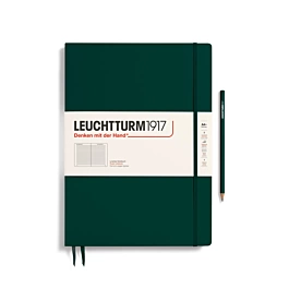 Leuchtturm1917 Master Slim Forest Green Liniertes Heft Hardcover Forest Green  A4+