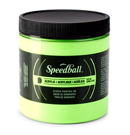 Encre acrylique pour sérigraphie Fluor Lime Green Speedball 236 ml