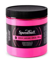 Encre acrylique pour sérigraphie Fluor Magenta Speedball 236 ml