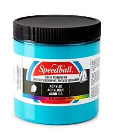 Encre acrylique pour sérigraphie Peacock Blue Speedball 236 ml
