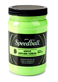 Inchiostro per serigrafia acrilico Fluor Lime Green Speedball 946ml