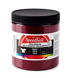 Encre de sérigraphie opaque pour tissu Burgundy Speedball 236 ml