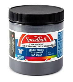 Encre de sérigraphie opaque pour tissu Black Pearl Speedball 236 ml