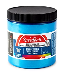 Encre de sérigraphie opaque pour tissu Blue Topaz Speedball 236 ml