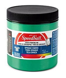Encre de sérigraphie opaque pour tissu Emerald Speedball 236 ml