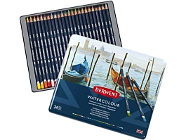 Caja metálica 24 lápices Watercolour Derwent