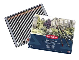 24 pieces Graphitint Derwent Metallic Box
