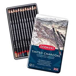 Caja metálica 12 lápices Tinted Charcoal Derwent