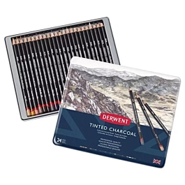 Caja metálica 24 lápices Tinted Charcoal Derwent