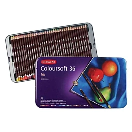 Caja metálica 36 lápices Coloursoft Derwent