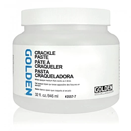 Pâte à craqueler blanche opaque et dorée 946ml