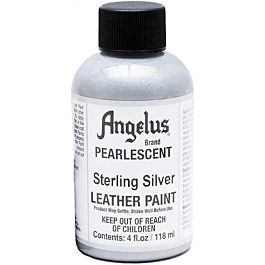 Angelus Leather Paint Pearlescent 454 Sterling Silver 118ml