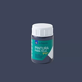 La Pajarita Metallic Blue Black Opaque Fabric Paint 35ml