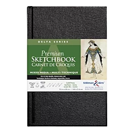 Sketchbook Delta Multi-Technique 270 g/m² Black Stillman & Birn 14x21cm