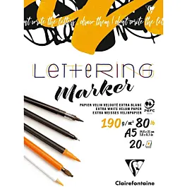 Clairefontaine A5 A5 190g vellum block lettering markers