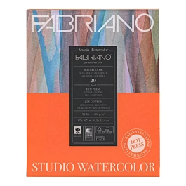 Fabriano 20H Hot Press Satin Watercolor Pad 20x24cm 200g/m²
