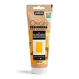Acrílico amarillo cadmio oscuro 04 ecológico Origin Pebeo 120ml