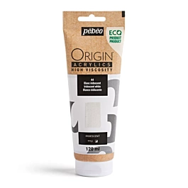 Acrílico blanco iridiscente 44 ecológico Origin Pebeo 120ml