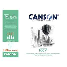 Bloc-notes JA1557 Collé 1 face grain fin Canson A2 180g/m²