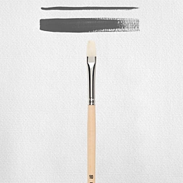 Pincel Cerda Plano Mango Largo Serie 200 Rembrandt Nº10