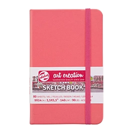 Cuaderno Sketch Book Rojo Coral ArtCreation 140g/m² 9x14cm