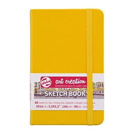 Cuaderno Sketch Book Amarillo Dorado ArtCreation 140g/m² 9x14cm