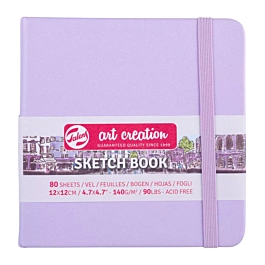 Cuaderno Sketch Book Violeta Pastel ArtCreation 140g/m² 12x12cm