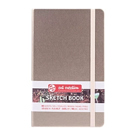 Notatnik Sketch Book w kolorze metalicznego różowego szampana ArtCreation 140 g/m² 13 x 21 cm