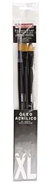 Set 3 Pinceles Pelo Sintético Óleo Acrílico ArtCreation XL